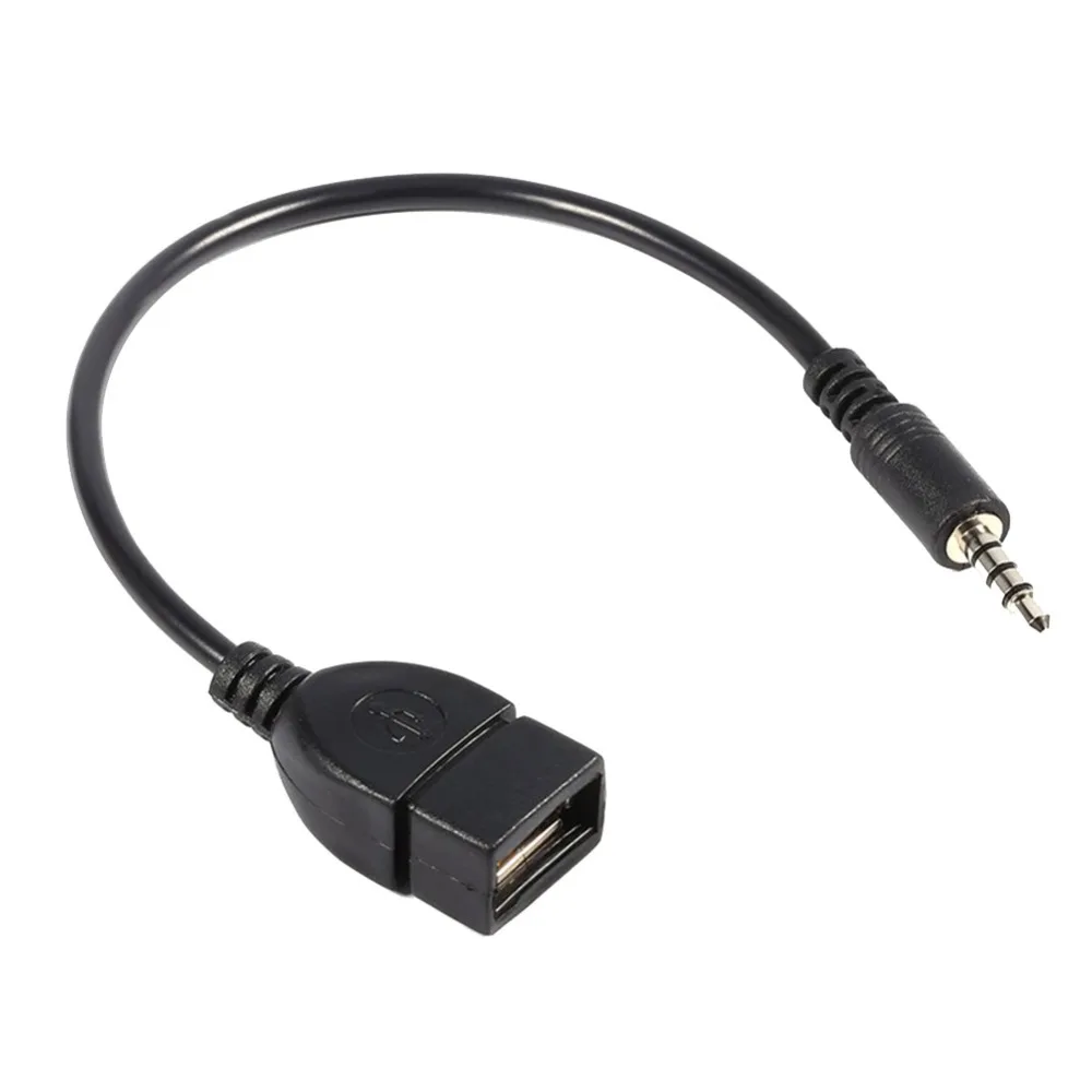 3,5 мм Мужской к USB Женский Кабель AUX аудио разъем USB 2,0 Женский конвертер кабель адаптер