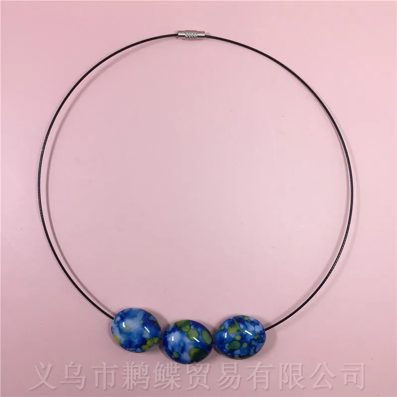 Ожерелье-чокер в этническом стиле простое овальное ожерелье сексуальные