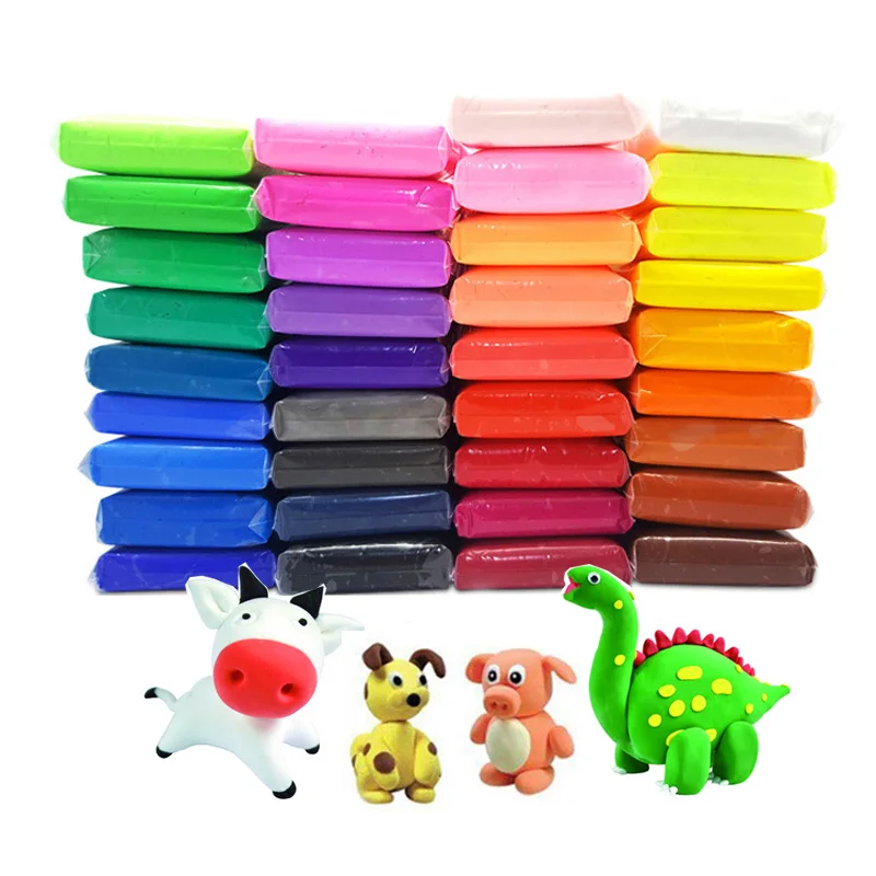 36Pcs/Set Polymer Plasticine Soft Clay DIY Air Dry Modelling Fimo