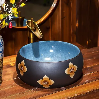 

Factory Direct Selling Washbasin Ceramic Elliptical Ceramic Face Pot Platform with 100 Restoration Bathroom Pots 1671