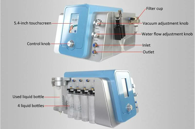 Гидро Машина для дермабразии лица воды дермабразии пилинг машина с профессиональным 8 гидро советы и 9 алмазные советы CE approva