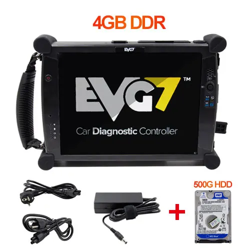 EVG7 DL46/WD 2GB 4GB 8GB DDR автомобильный диагностический контроллер планшет EVG 7 бесплатное программное обеспечение для C4 Star/MDI/ODIS/TIS Techstream+ 500G HDD - Цвет: EVG7 4GB