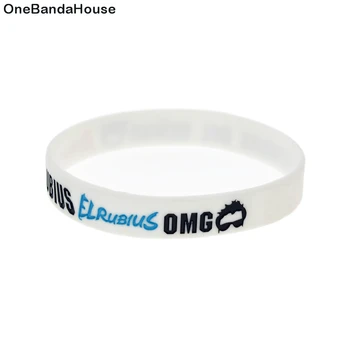 

OBH 50PCS White Debossed Rubius Omg Silicone Wristband Adult Size