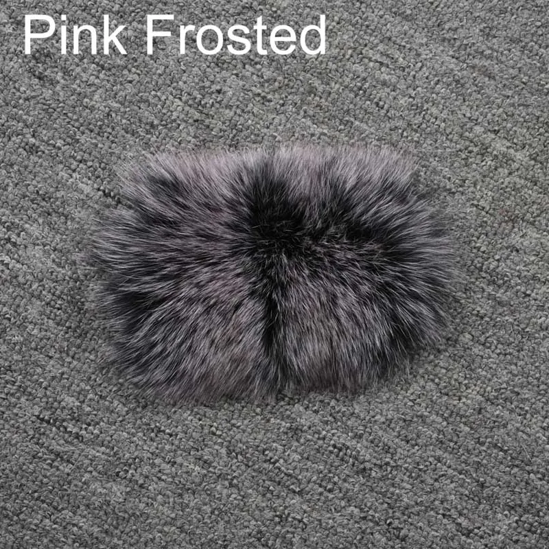 JKKFURS, новинка, жилет из натурального Лисьего меха, женский модный жилет, зимнее пальто, 7 рядов, толстый теплый жилет, опт, S7161 - Цвет: Pink Frosted