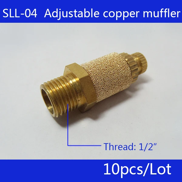 

10pcs/lot Series throttle silencer SLL-04,Thread 1/2" copper silencer