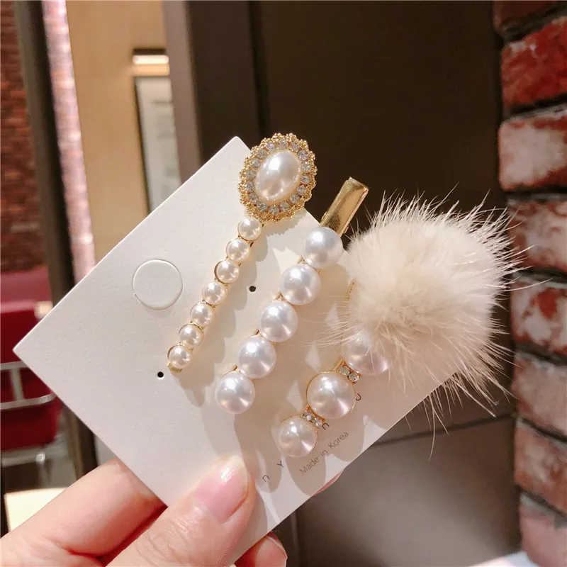 

Korea Handmade Star Moon Letters Pearl Rhinestone Women Girls Barrettes Hairpins Hair clips Head wear Accessories-JQAWHRP036C5