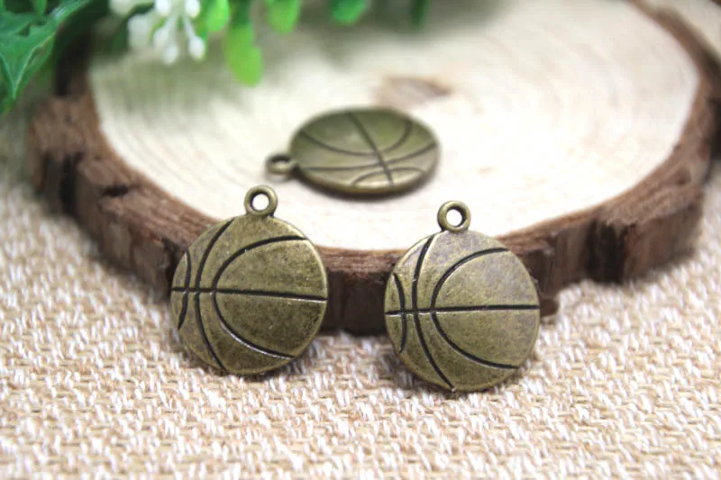 Buy 10pcs Basketball charms, Antique bronze basketball