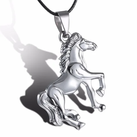 Horse Pendant Charming Stainless Steel Pendants Necklace New Fashion Animal Jewelry for Women Men Dainty Character Jewelry