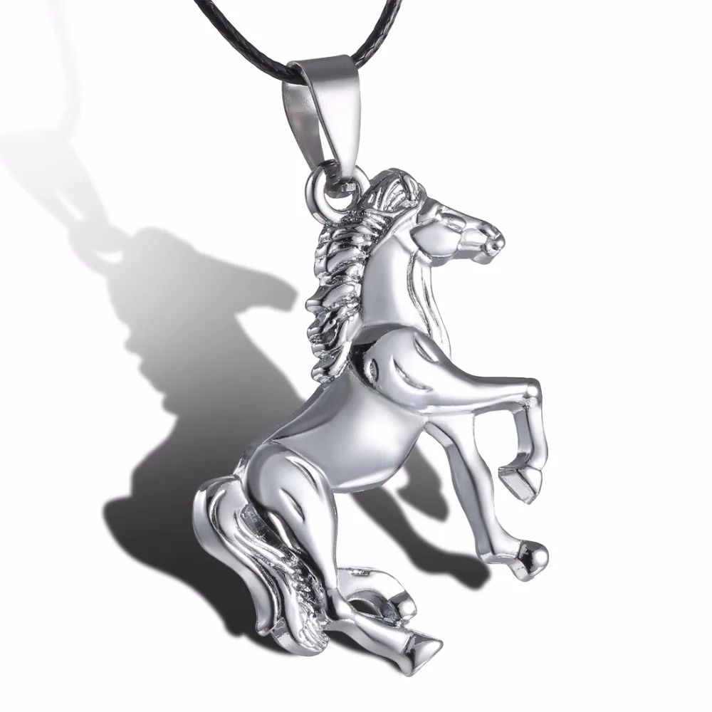 

Run horse pendant stainless steel pendants necklace personalized animal jewelry for women men dainty body chain necklaces 2015