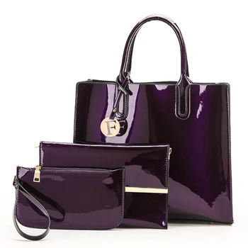 

Luxury Patent Leather Handbags Vintage Shoulder Bags for women 2019 Handbags Fashion Brand Designer Tote women Bag bolso mujer