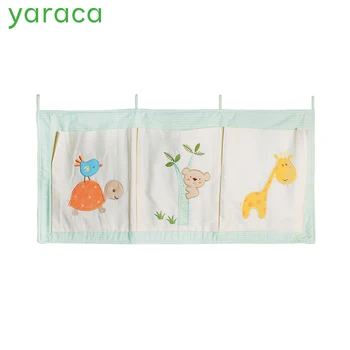 

Pure Cotton Crib Organizer Baby Cot Bed Hanging Storage Bag Toy Diaper Pocket for Newborn Crib Bedding Set Accessories in Stock