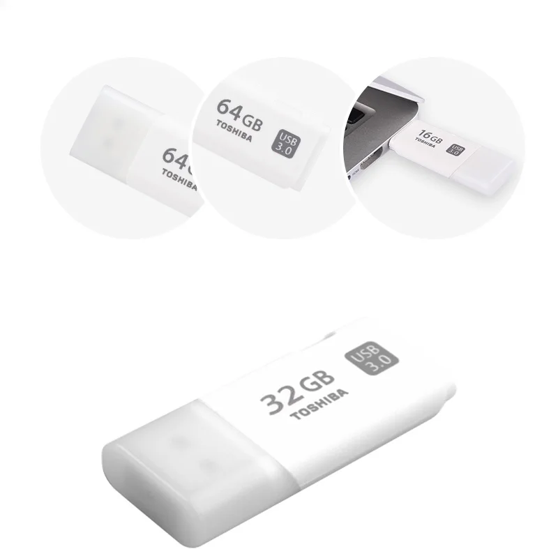 TOSHIBA U301 USB флеш-накопитель 64 ГБ флеш-накопитель 32 Гб Флешка USB 3,0 Белый Флеш-накопитель MemoryStick U301 Usb флешка