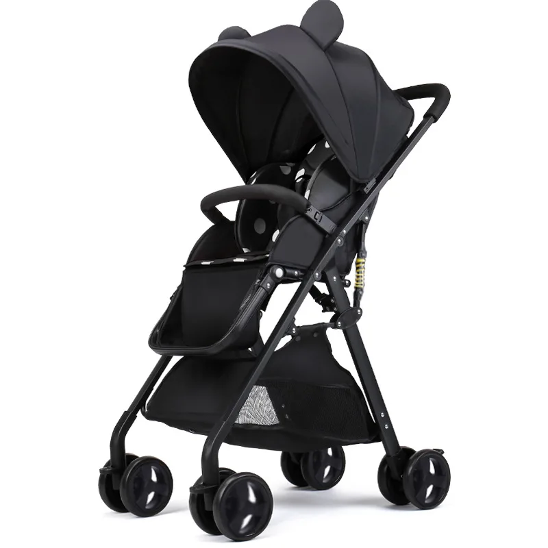 Большая прогулочная коляска с высоким пейзажем, может лежать, 4,8 кг, ультра-складной портативный светильник, Карманный Зонт, детская коляска - Цвет: G