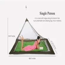Ultralight Outdoor Travel Large Camping Tent 1-2 Person Inner Tent Lightweight Compact Tent Mosquito Net Mesh Camping Equipment