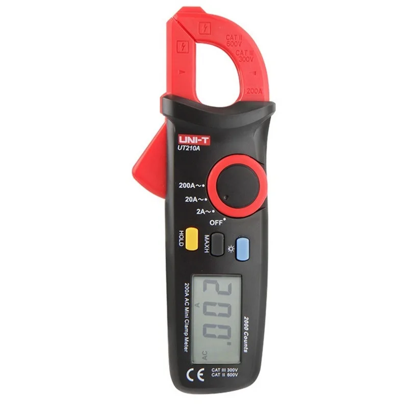 

UNI-T UT210A AC Current Clamp meter Auto Range Clamp Meters LCD Backligt Portable clamp meter mini current clamp for multimeter