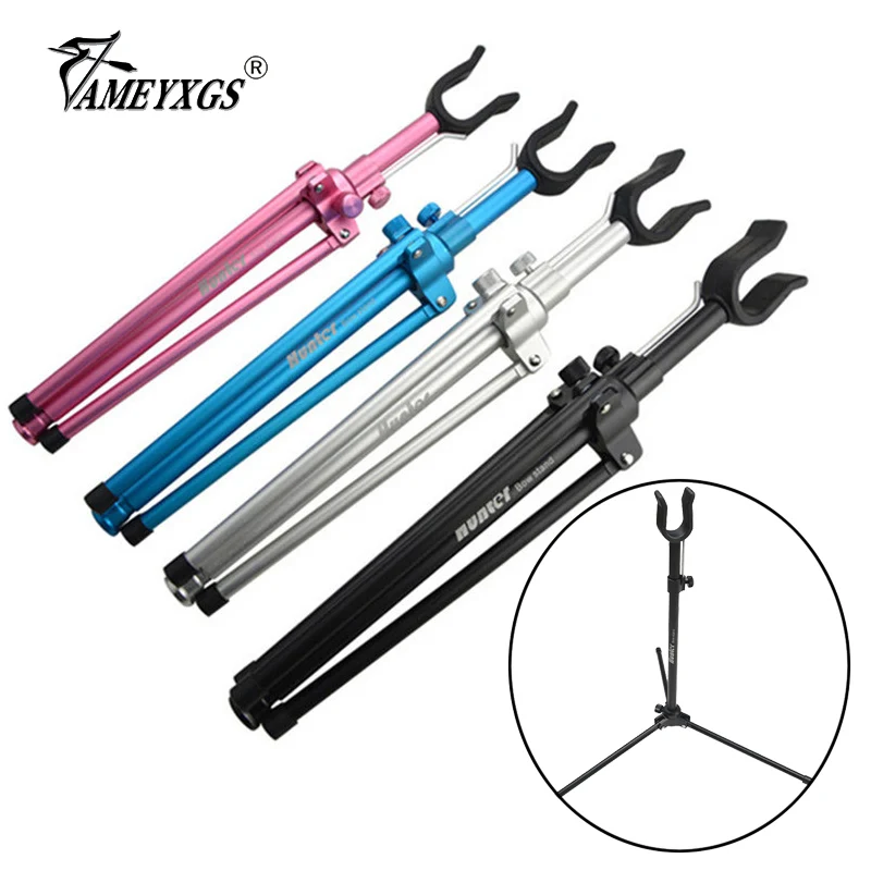 

Archery Bow Stand Aluminum Alloy Foldable Stand Hunting Recurve Bow Longbow Bracket Rack For Shooting Archery Accessories