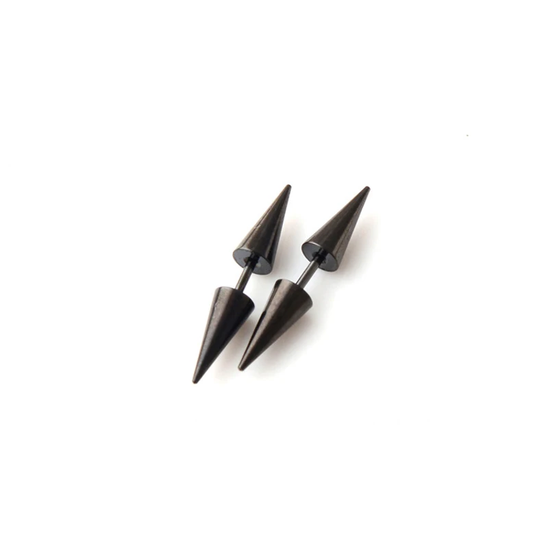 2PCs Classic Fashion Punk Rock Rivet Spike Tip Cone 316L Stainless Steel Women Men ear Stud Earrings Piercing Body Jewelry piercing jewelry,body piercing earrings,ear piercing jewelry,ear studs,metal jewelry,body piercing jewelry,body jewelry