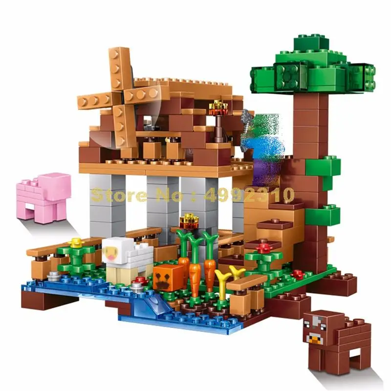 

79289 314pcs my world the ranch pasture windmill lele building blocks Bricks Toy