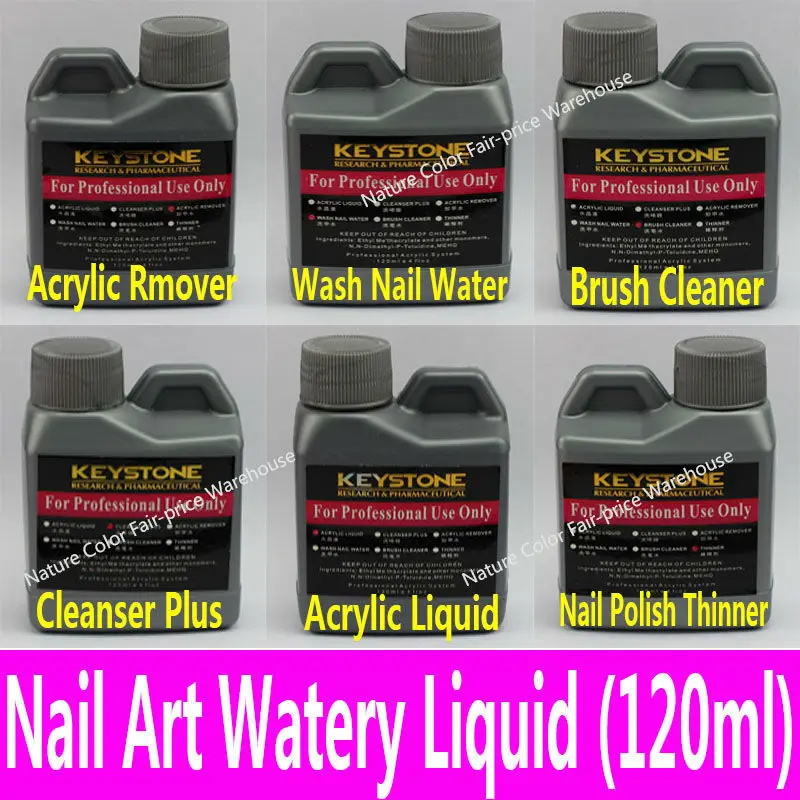 4.2oz 120ml UV Gel Polish Painting Cleanser Plus Acrylic Liquid Tips