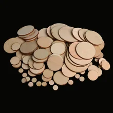 1 пакет, 10 мм-50 мм, необработанные деревянные круглые круги, кольцо для рукоделия, изготовление открыток, сделай сам, скрапбукинг, украшение, декоративное искусство, поделки
