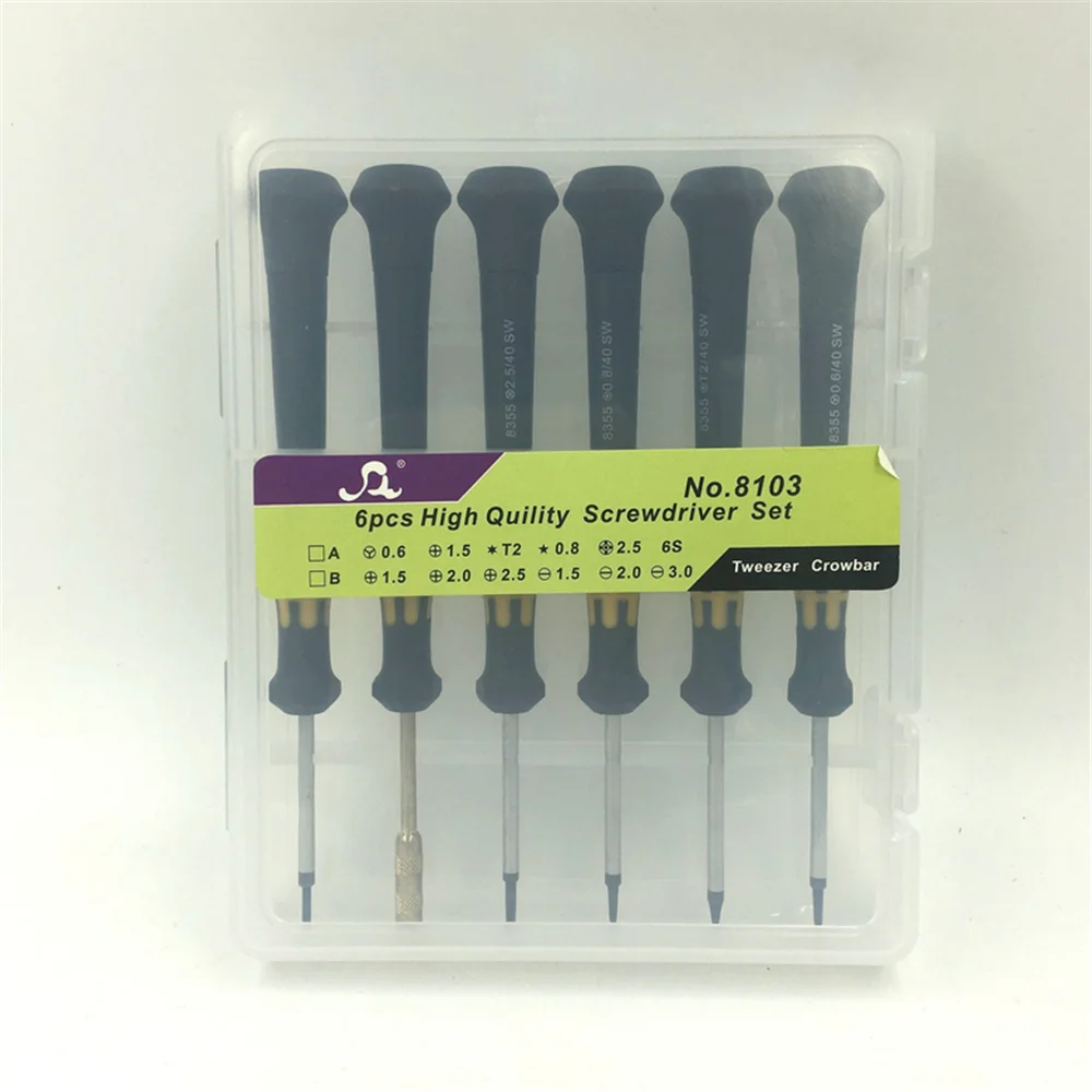 

6 in 1 Precision Magnetic Screwdriver Set Cross Hex Pentalobe Y-Tip Opening Repair Tools Kit Repair For iPhone 7/8/X/6S Plus