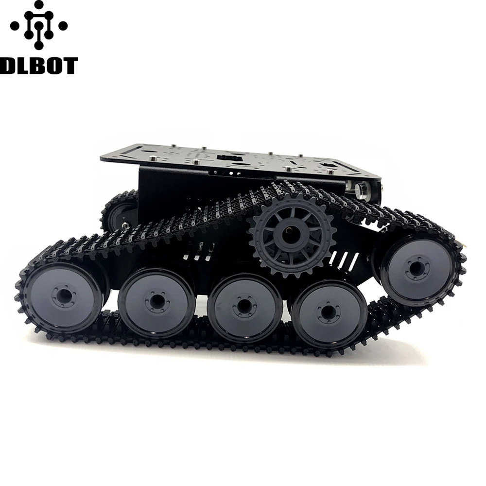 Détail du moteur 37 du char Tank Robot RC T300P 1/16 avec antenne 2.4GHz.