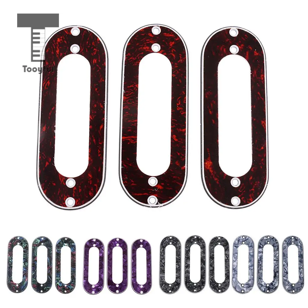 Tooyful 3 Pieces Guitar Single Coil Pickup Mounting Ring for Electric Guitar Parts Accessories