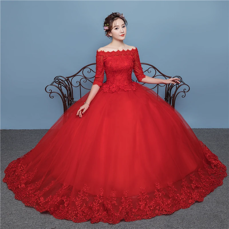 Настоящее фото милое ТРАПЕЦИЕВИДНОЕ белое красное модное платье с аппликацией, свадебное платье с кружевной спиной, сексуальное платье с вырезом лодочкой, иллюзионный стиль