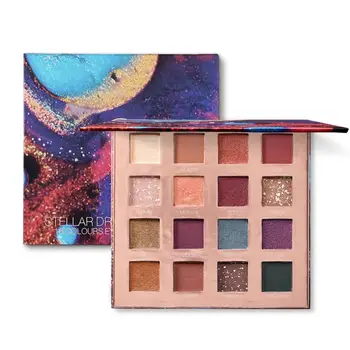 

Shimmer Matte Eye Shadow Waterproof Smudge-proof Easy To Color 16-color Eyeshadow Palette