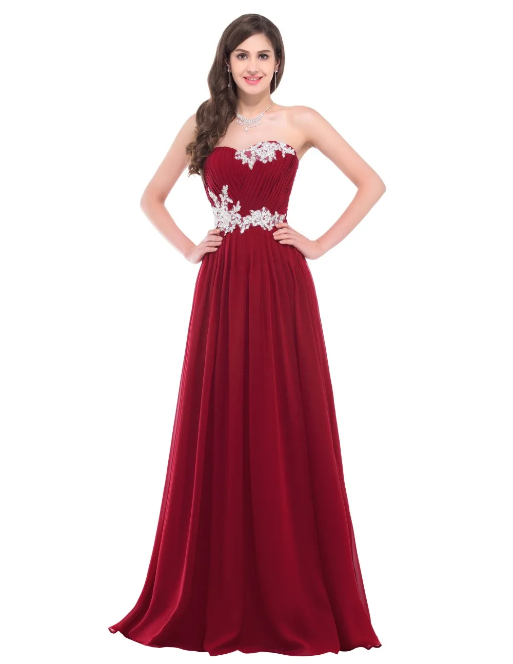 Pretty Beaded Sequins Floor Length Sweetheart Bridesmaid Dress