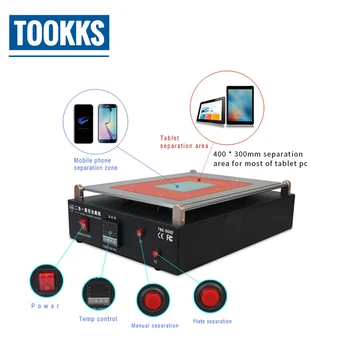 

TBK968D Biggest Size 19 Inch Vaccum LCD Separator Machine for iPad Tablet PC Touch Glass Panel Screen Separator