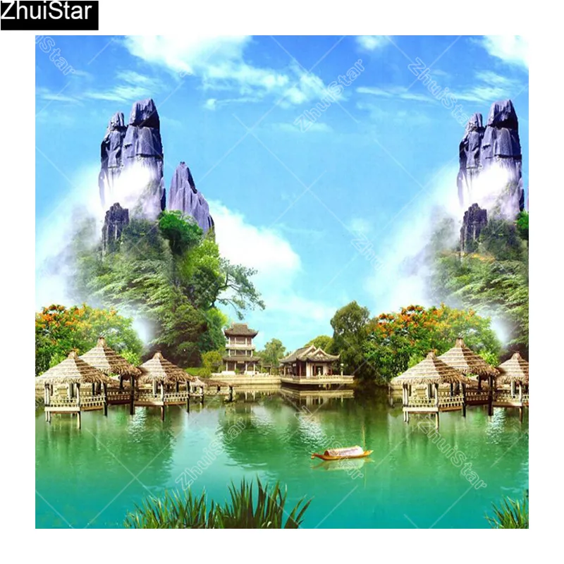 

Full Square/5D DIY Diamond Painting " Landscape scenery " Embroidery Cross Stitch Mosaic Home Decor Gift CJ6