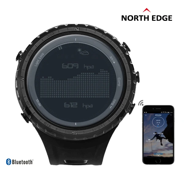 Men Sports Bluetooth Watch Altimeter Barometer Compass Thermometer Weather Forecast Pedometer Watches Digital Run Climbing Watch