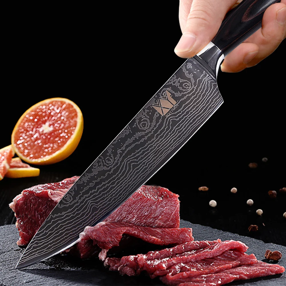 6 шт./комплект кухонные ножи из нержавеющей стали|kitchen knife set|set chefknife set |