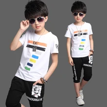 Children’s clothing summer boy 2018 new summer casual sports new children boy short sleeve suit tide
