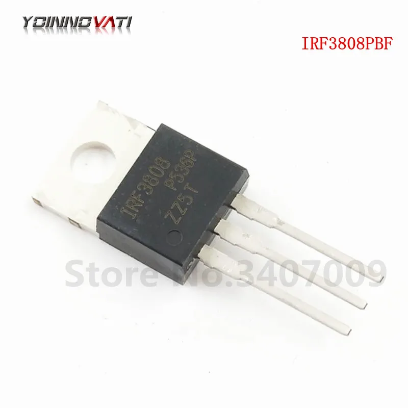 10 шт. IRF3808PBF TO 220 IRF3808 MOSFET mosfft 75V 140A 7mOhm 150nC Новый оригинал|Соединители| |