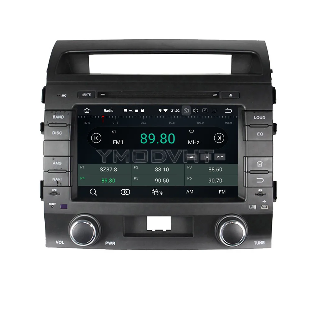 Perfect YMODVHT 8inch Android 8.0 Octa Core PX5 4GB 32GB Car DVD Radio Stereo GPS For TOYOTA Land Cruiser 200 2008 2009 2010 2011 2012 5