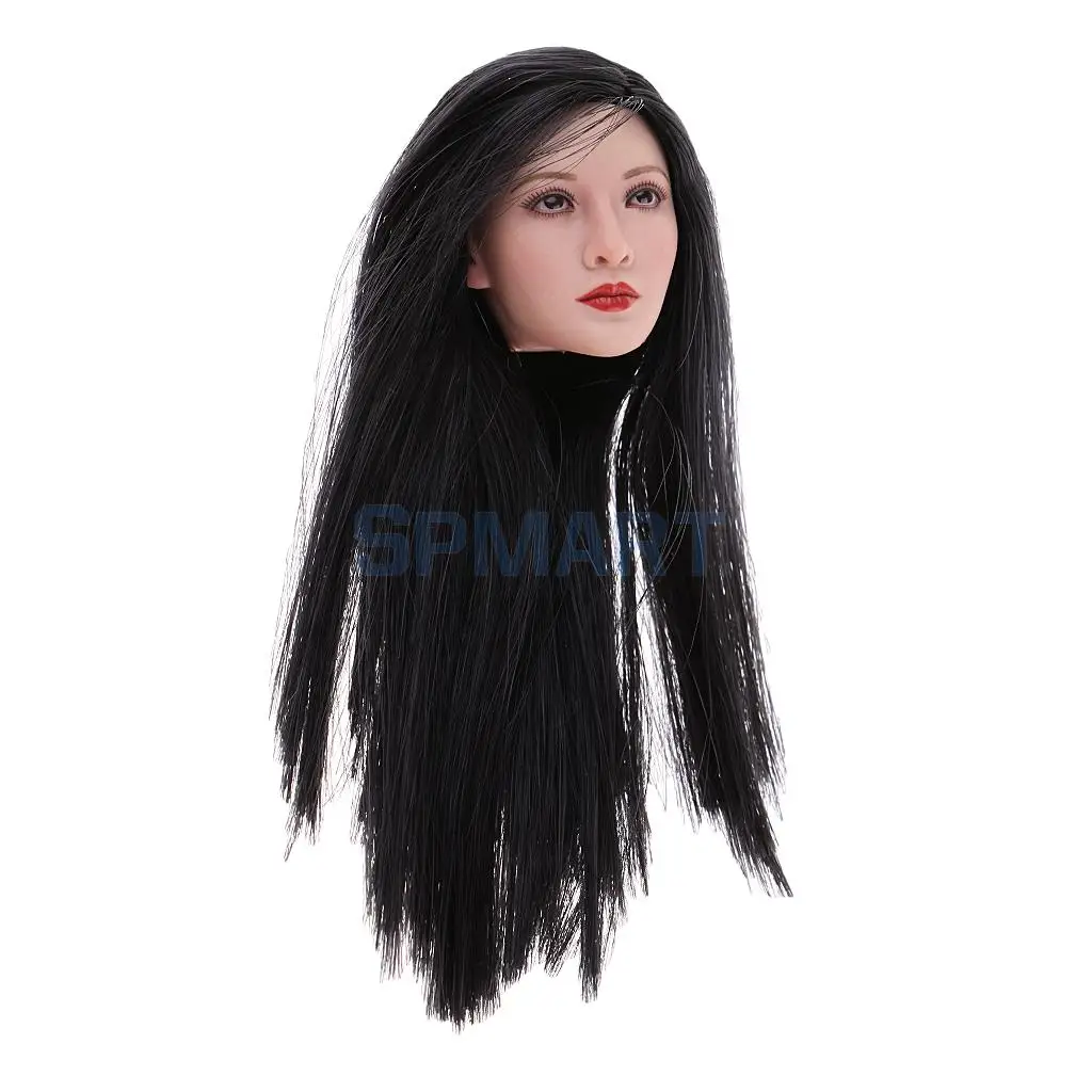 1/6 Asian Beauty Soldiers Head Sculpture Sculp for 12inch   Hot Stuff  Kumik Action Figure