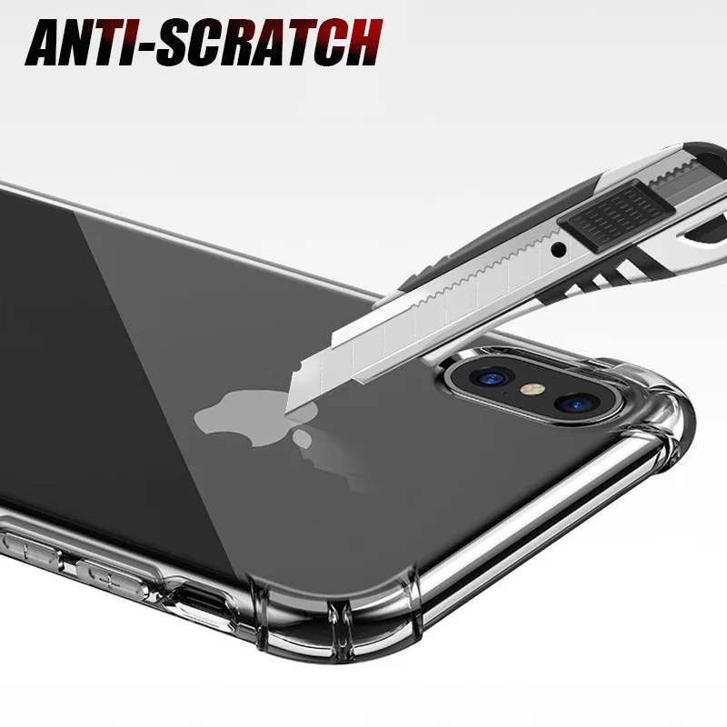 KIPX1046_10_Luxury Shockproof Transparent Cases for iPhone XS XR XS Max Soft Silicone Phone Case for iPhone 5S SE 6S 7 8 Plus Back Cover