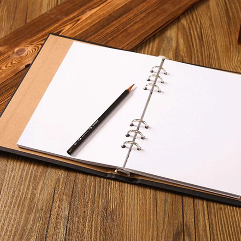 

A5 Blank Spiral Notebook paper 80 sheets Sketchbook Diary Drawing Graffiti writing Kraft Sketch book Office School Supplies