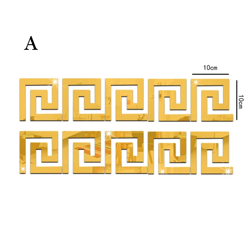 Горячая угловая линия талии обои для плинтуса 3D Потолочный декор талии линии наклейки акриловые зеркальные украшения - Цвет: A Gold