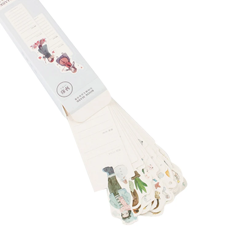 30 шт./кор. Lover girls whisper Bookmark мультяшная бумажная Закладка держатель для книги с