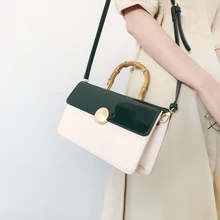 Angelatarch Новое поступление модные панельные винтажные Ретро кожаные OL женские сумки через плечо бамбуковые сумки