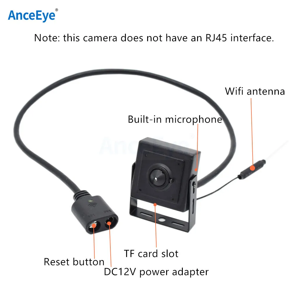 Anceeye WI-FI AP 1080 P 960 720 P аудио для Iphone и Ipad Mini TF камера безопасности IP камера Onvif P2P, клетка для птиц Камера видеокамера для наблюдения за домашними животными, WI-FI IP камер Беспроводной