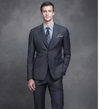 New Arrival Groom Tuxedos 2 Buttons Groomsman Suit Custom Made Man Tailored Business Suit(Jacket+pants+vest)
