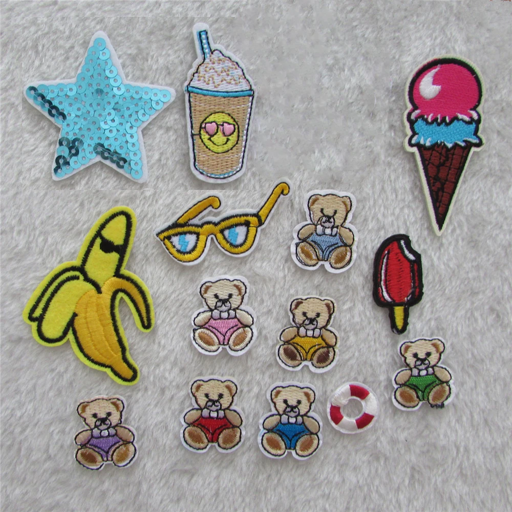 

Many different types for you to choose hot melt adhesive applique embroidery patches stripes DIY clothing accessory 1pcs sell