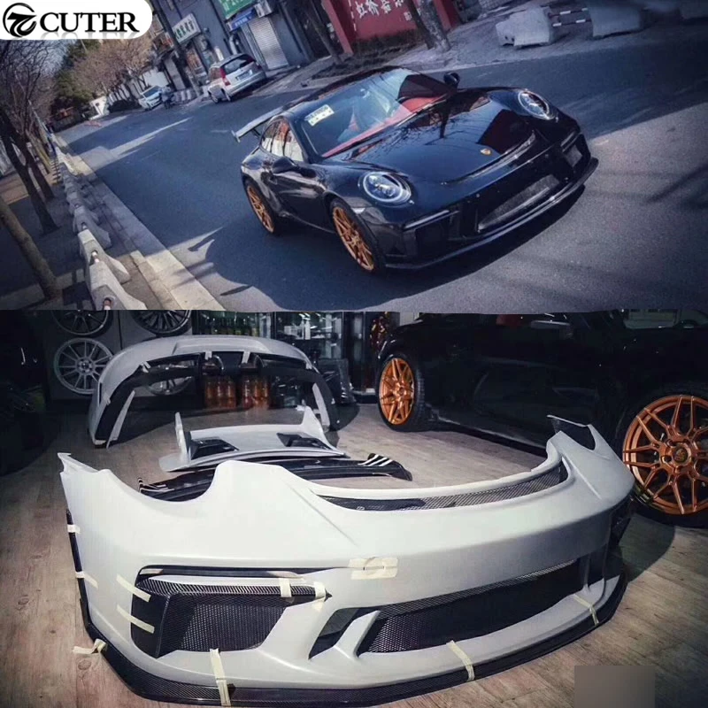 991 2 GT3 стиль комплект кузова автомобиля передний бампер задний боковые юбки