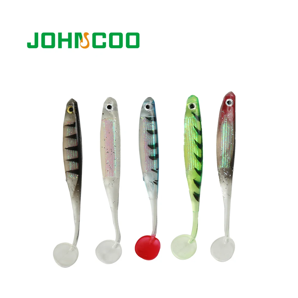 JOHNCOO 6 шт Мягкие силиконовые приманки 2018 новые рыболовные воблеры 11 см 4 7 г речная