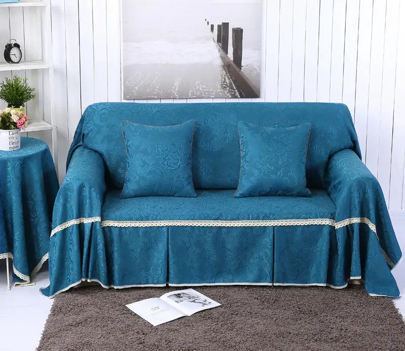 

100% Polyester High Quality Solid Color Leather Sofa Cover Simple Sofa Case Slip-resistant Sofa Cover Customized Couch Cover