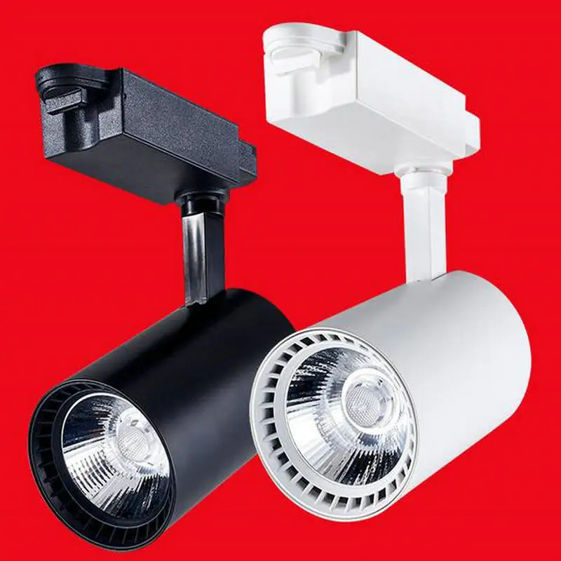 10W 20W 30W COB LED track light AC85 265V Track rail LED spot light